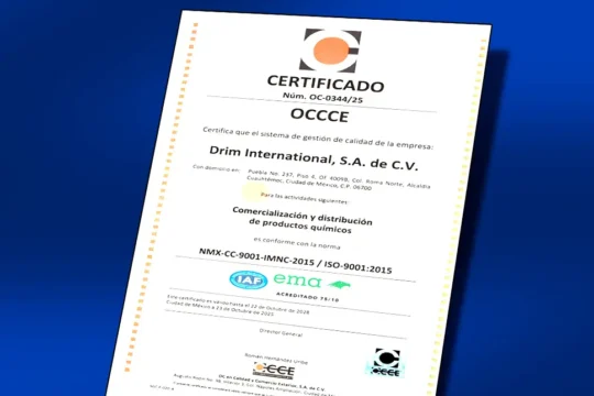 DRIM International alcanza la Certificación ISO 9001 en gestión de calidad y excelencia empresarial