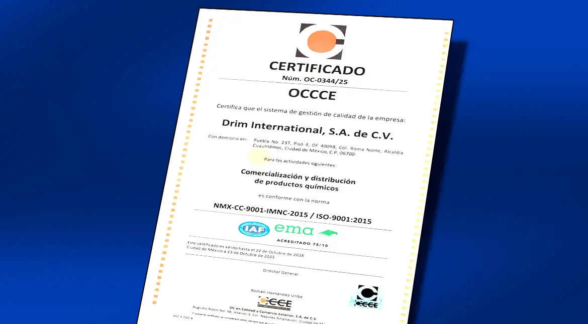 DRIM International alcanza la Certificación ISO 9001 en gestión de calidad y excelencia empresarial